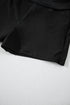 Black Drawstring Ruched High Waist Loose Swim Shorts